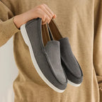 Men’s Suede Leather Loafers – Classic British-Style Casual Shoes, Lightweight Soft Slip-On Moccasins for Driving