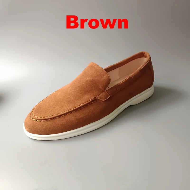 Men’s Premium Suede Loafers, Elegant Casual Shoes, Comfortable Breathable Slip-On Driving Loafers for Everyday Wear