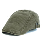 Men’s Summer Cotton Beret – Casual Solid Color Outdoor Sun Hat