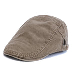 Men’s Summer Cotton Beret – Casual Solid Color Outdoor Sun Hat