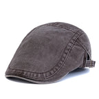 Men’s Summer Cotton Beret – Casual Solid Color Outdoor Sun Hat