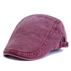 Men’s Summer Cotton Beret – Casual Solid Color Outdoor Sun Hat