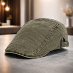 Men’s Summer Cotton Beret – Casual Solid Color Outdoor Sun Hat