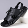 Leather Summer Sandals – Comfortable Non-Slip Slip-On Casual Style