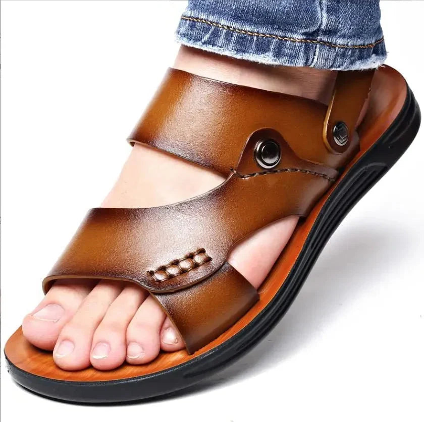 Genuine Leather Sandals – Casual Comfort & Cool Style for Summer