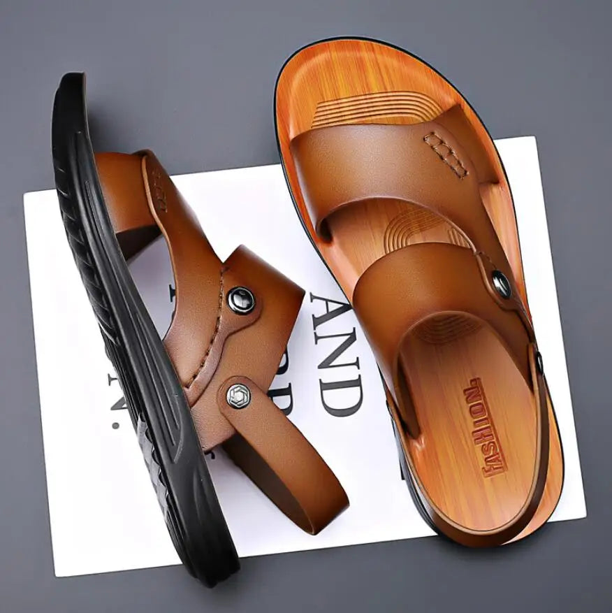 Genuine Leather Sandals – Casual Comfort & Cool Style for Summer