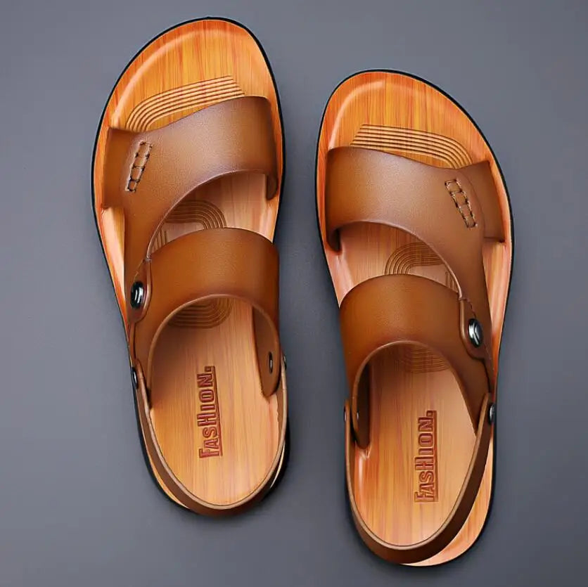 Genuine Leather Sandals – Casual Comfort & Cool Style for Summer