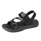 Summer Sandals for Men Outdoor Casual Sport Slippers PU Leather Non-slip Breathable Roman Shoes