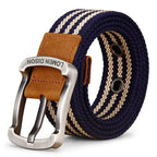 Tactical Men’s Canvas Belt – Fashion Casual Nylon Waistband with Pin Buckle, All-Match for Jeans, Outdoor, Sports & Hunting