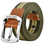 Tactical Men’s Canvas Belt – Fashion Casual Nylon Waistband with Pin Buckle, All-Match for Jeans, Outdoor, Sports & Hunting