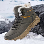 Men’s High-Top Fleece-Lined Boots – Thick Sole, Snow, Hiking, Hunting, Autumn/Winter