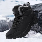 Men’s High-Top Fleece-Lined Boots – Thick Sole, Snow, Hiking, Hunting, Autumn/Winter