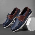 Men’s Trendy Apron Toe Loafers, Comfortable Slip-On Non-Slip Shoes for Walking, Travel, and Everyday Wear in Spring and Summer