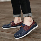 Men’s Trendy Apron Toe Loafers, Comfortable Slip-On Non-Slip Shoes for Walking, Travel, and Everyday Wear in Spring and Summer