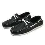 Men’s Trendy Apron Toe Loafers, Comfortable Slip-On Non-Slip Shoes for Walking, Travel, and Everyday Wear in Spring and Summer