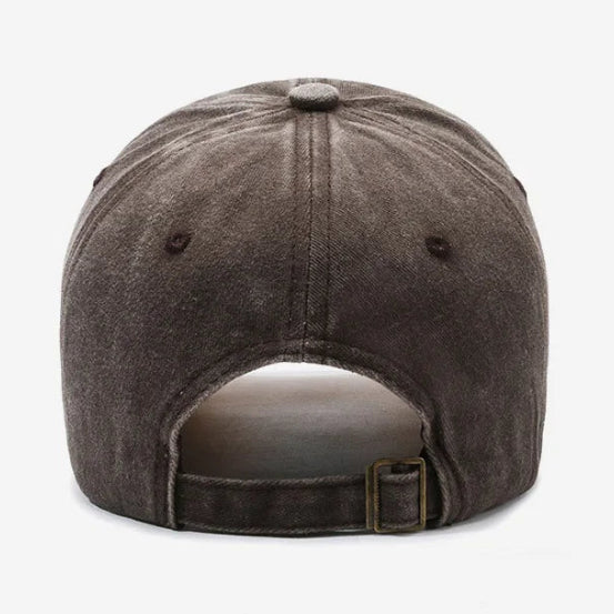 Vintage Washed Cotton Cap with Embroidered Detail – Casual Sport Fit