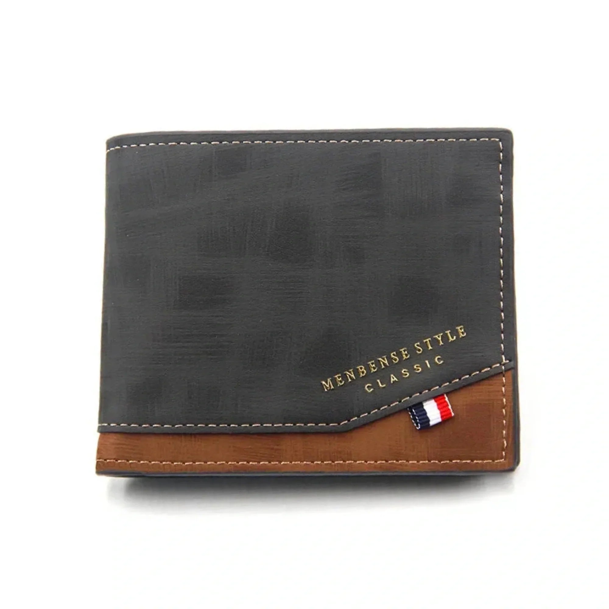Vintage Men’s Leather Wallet – Short Design, Multi-Slot Card Holder, Coin Pocket, Large Capacity