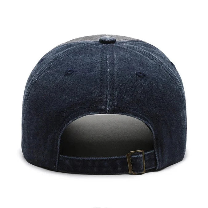 Four Seasons Men’s Baseball Cap – Casual Washed Cotton Embroidered Curved Brim Hat, Sun Protection for Outdoor Activities