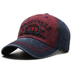 Four Seasons Men’s Baseball Cap – Casual Washed Cotton Embroidered Curved Brim Hat, Sun Protection for Outdoor Activities