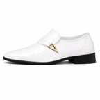 White Patent Leather Classics for Men – Business Dress Shoes, Slip-On Party Footwear with Pointed Toe