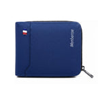 Men's Short Zipper Wallet – Korean Style Card Holder with Coin Pocket, RFID Protection