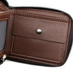 Men's Short Zipper Wallet – Korean Style Card Holder with Coin Pocket, RFID Protection