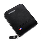 Men's Short Zipper Wallet – Korean Style Card Holder with Coin Pocket, RFID Protection